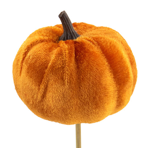 Velvet Pumpkin Pick - 45cm - Packed by 25