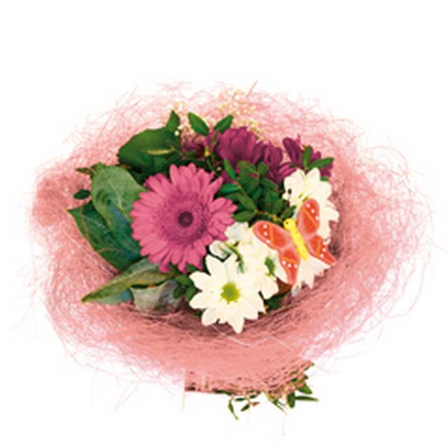 Round Sisal Roset Pink