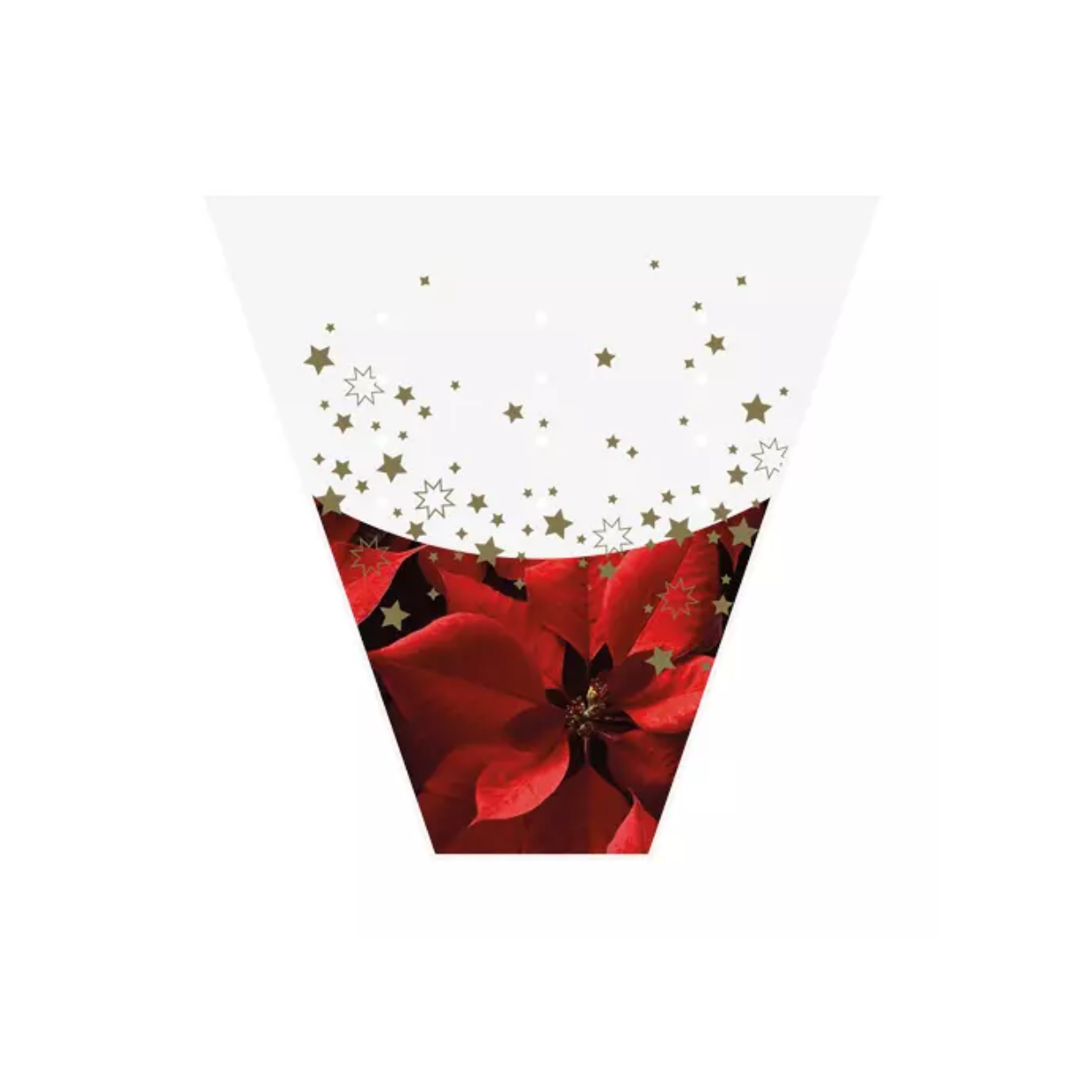 Poinsettia Sleeve Red - 59x55x18cm - Packed by 50