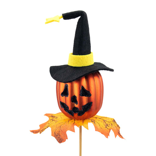 Pumpkin Witch Hat Pick - 45cm - Packed by 25